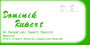dominik rupert business card